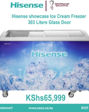 Hisense showcase Ice Cream Freezer 303 Liters Glass Door