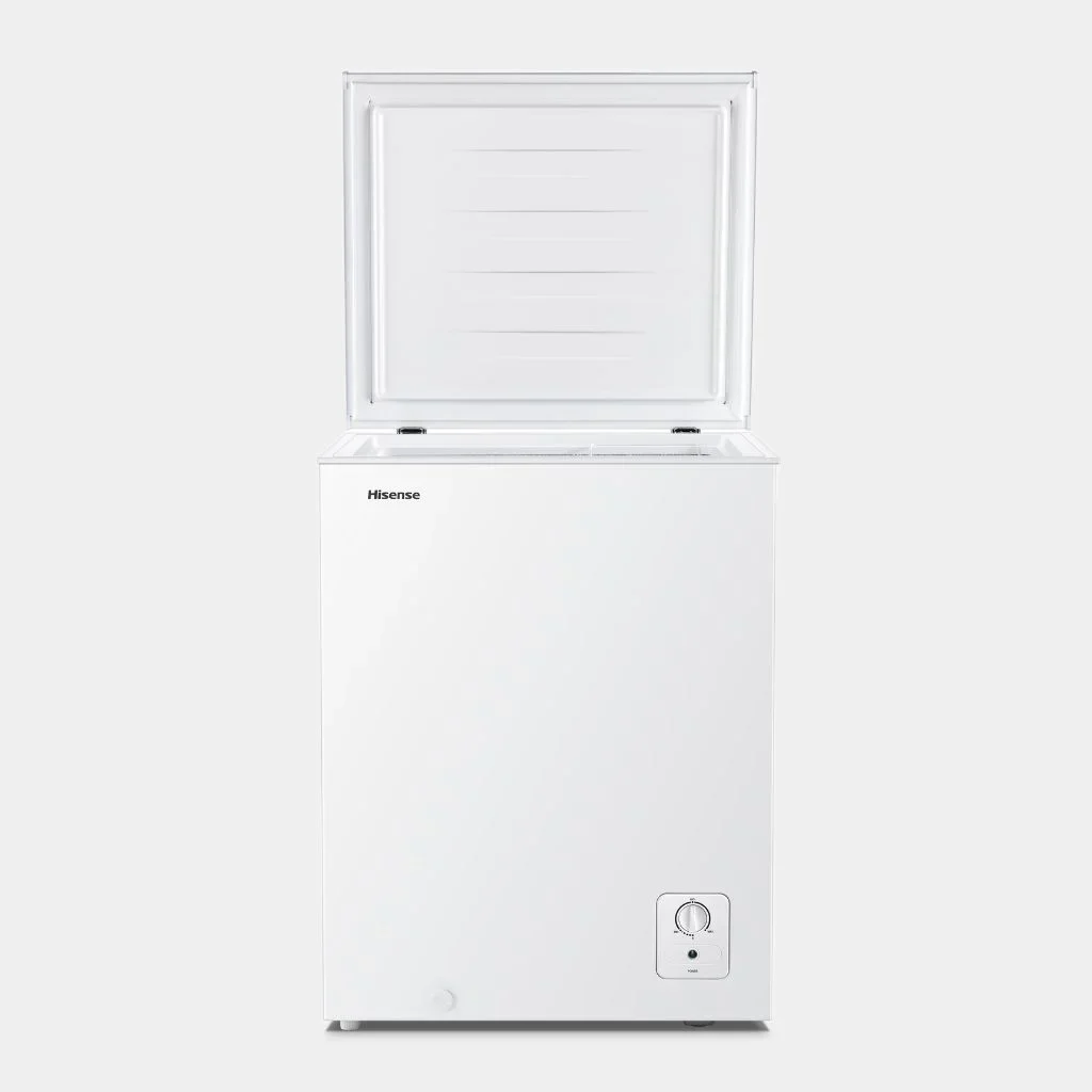 hisense_chest_freezer_142l_white.webp Hisense FC-142SH 142 Liters Chest Freezer – Reliable Deep Freezer with Energy Saving Technology(2YRS WRTY ) - Image 1