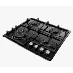 Hisense HHU60GAGB Built In Hob 4 Gas, 60CM - Black Glass